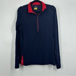 ICEBREAKER Men's Half Zip Pullover Merino Wool Baselayer Sweater sz M